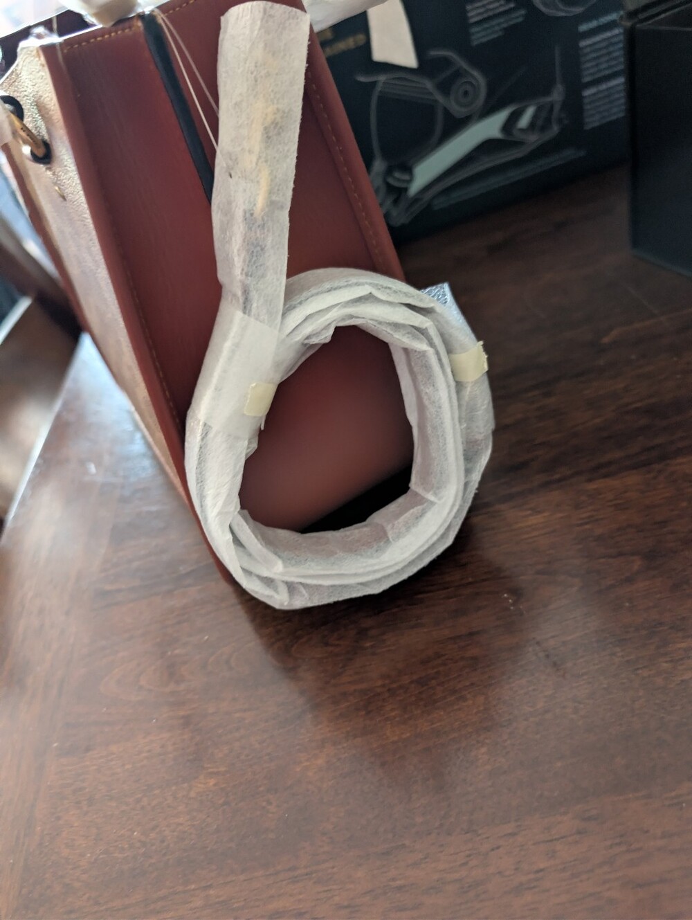 Coach Brown Signature Canvas Tote with Leather Trim - Picture 8 of 13